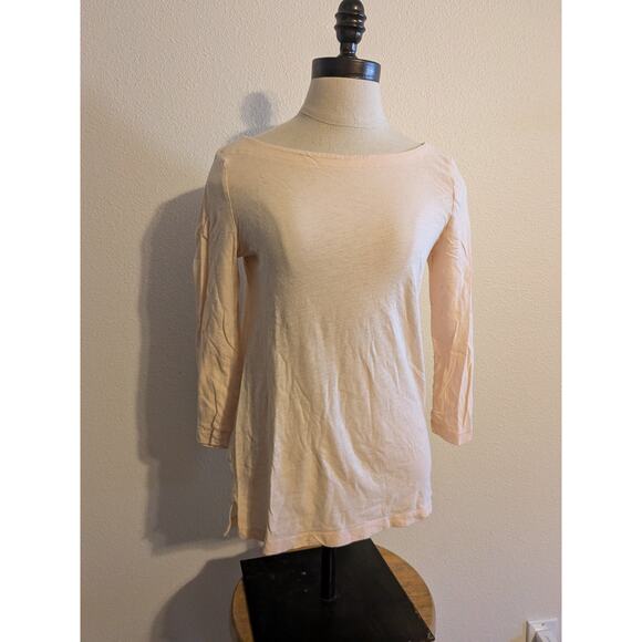 Loft outlet peach colored quarter sleeve basic tee size XS - Picture 1 of 7